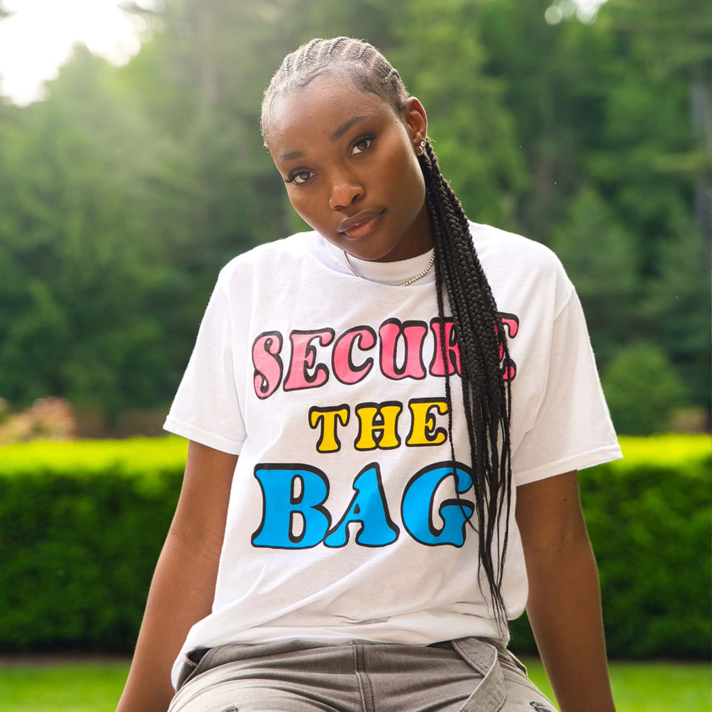 "Secure The Bag" White Tee
