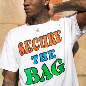 "Secure The Bag" White Tee