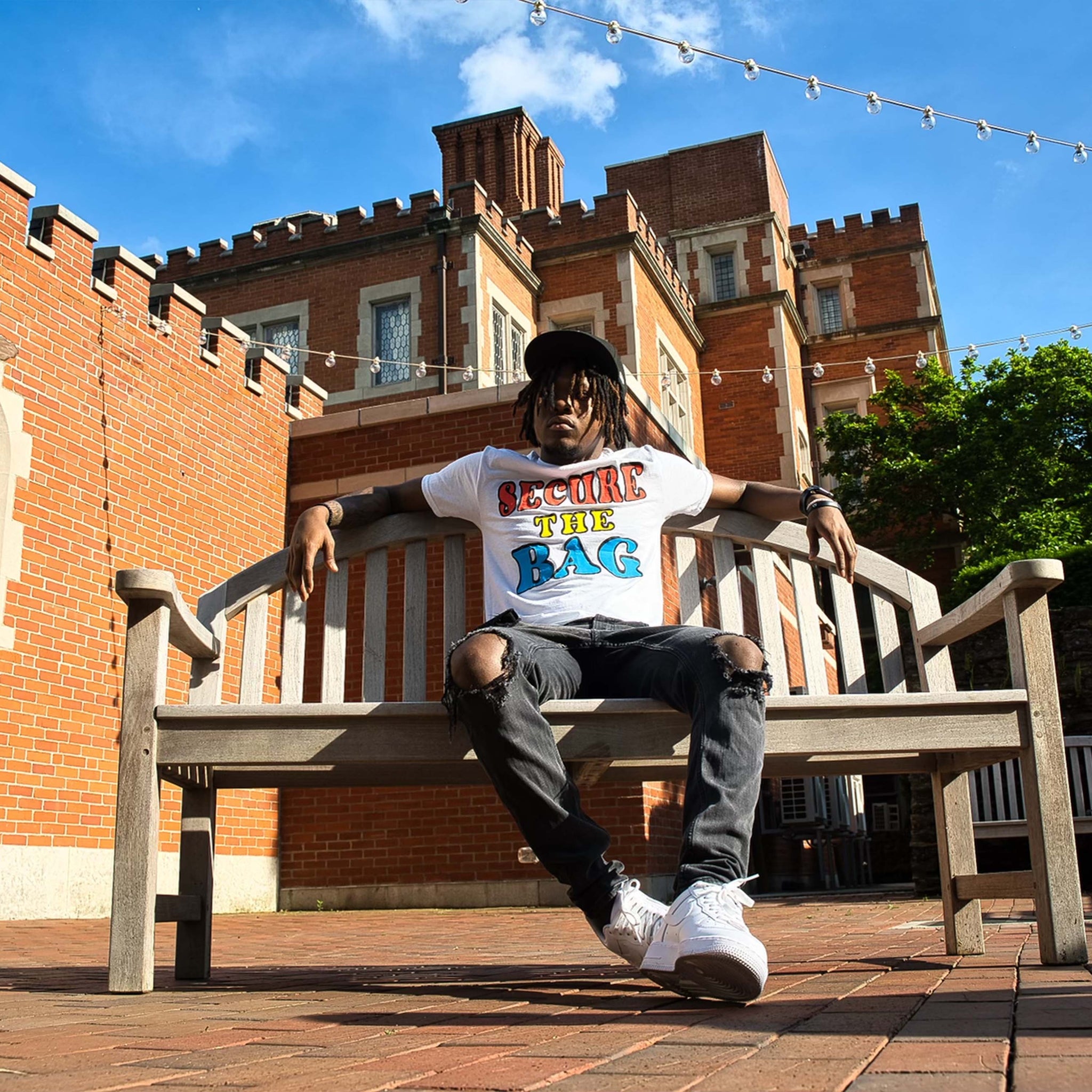 "Secure The Bag" White Tee